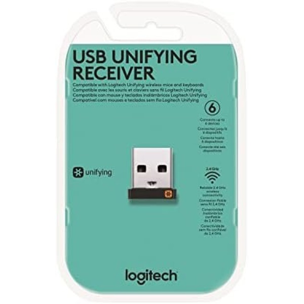 Logitech Unifying Receiver, 2.4 GHz Wireless Technology, USB Plug Compatible - Image 5