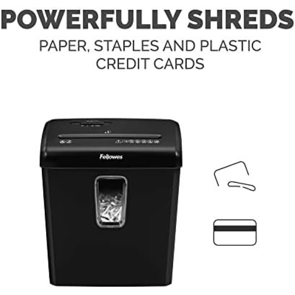 Fellowes PowerShred P-30C 6 Sheet Cross-Cut Deskside Paper Shredder for The Home - Image 3