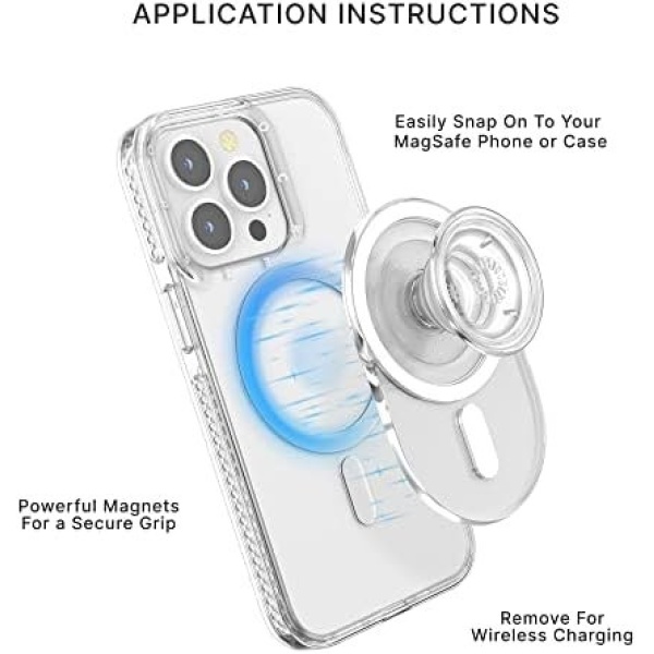 PopSockets Phone Grip Compatible with MagSafe®, Phone Holder, Wireless Charging - Image 2