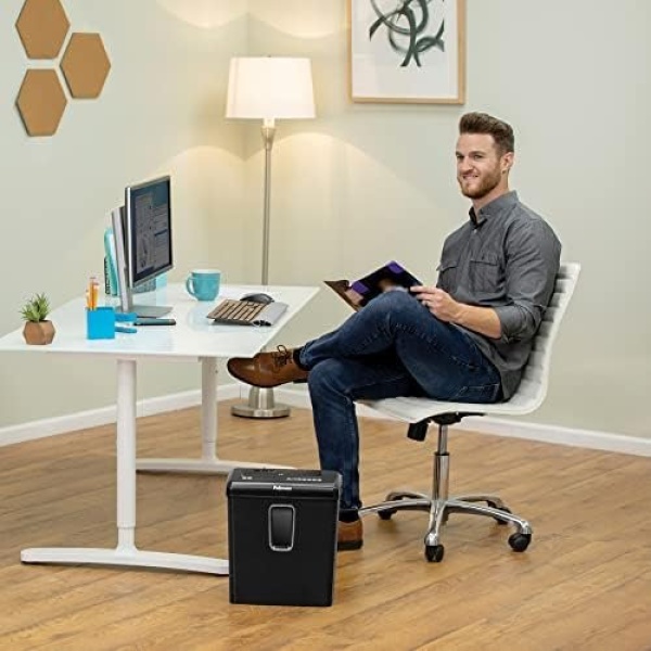 Fellowes PowerShred P-30C 6 Sheet Cross-Cut Deskside Paper Shredder for The Home - Image 7