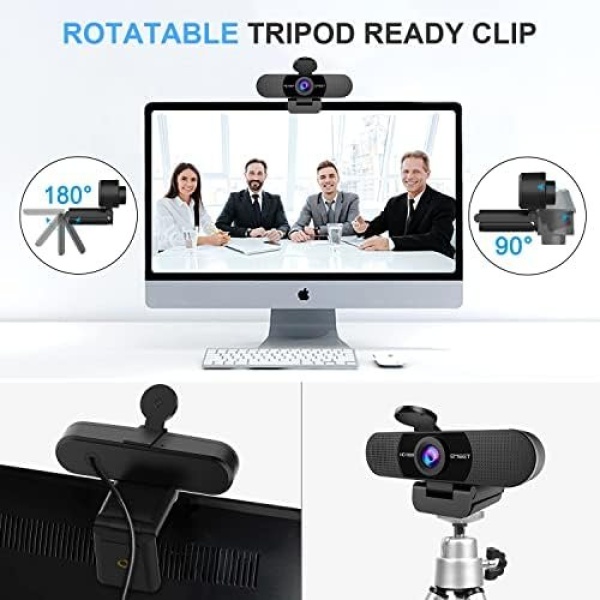 1080P Webcam with Microphone, C960 Web Camera, 2 Mics Streaming Webcam - Image 8