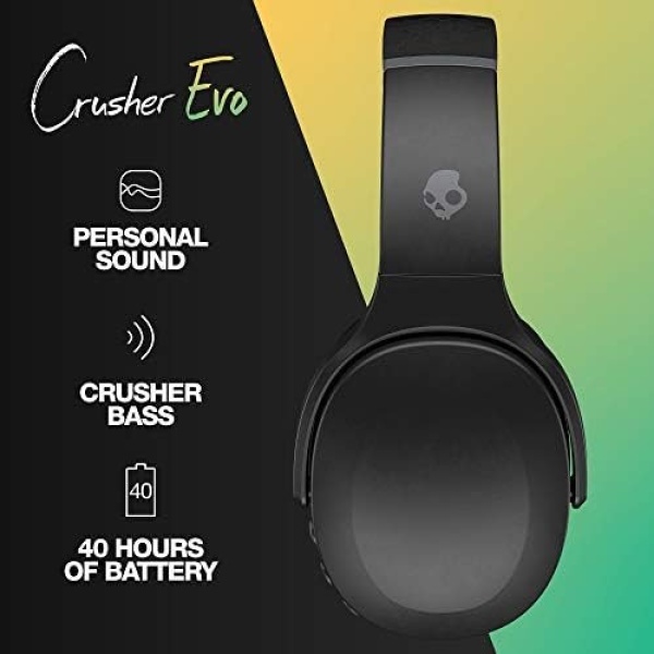 Skullcandy Crusher Evo Over-Ear Wireless Headphones - Black - Image 4