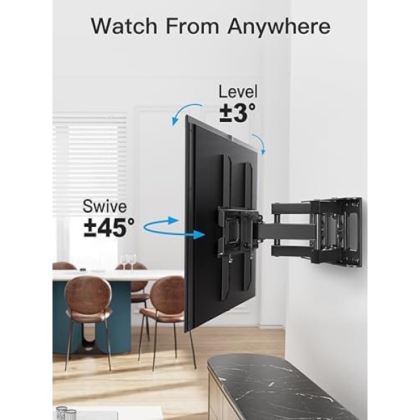Pipishell TV Wall Mount for 26-65 inch LED LCD OLED 4K TVs up to 99lbs, Full - Image 7