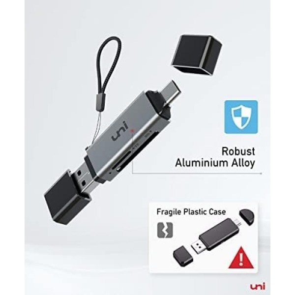 SD Card Reader, uni High-Speed USB C to Micro SD Card Adapter USB 3.0 Dual - Image 6