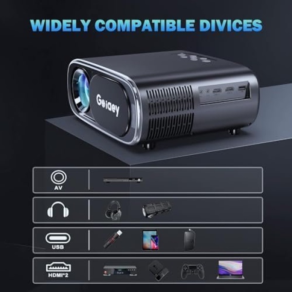 Projector with WiFi-6 and Bluetooth 5.2, 680 ANSI Portable Outdoor - Image 8
