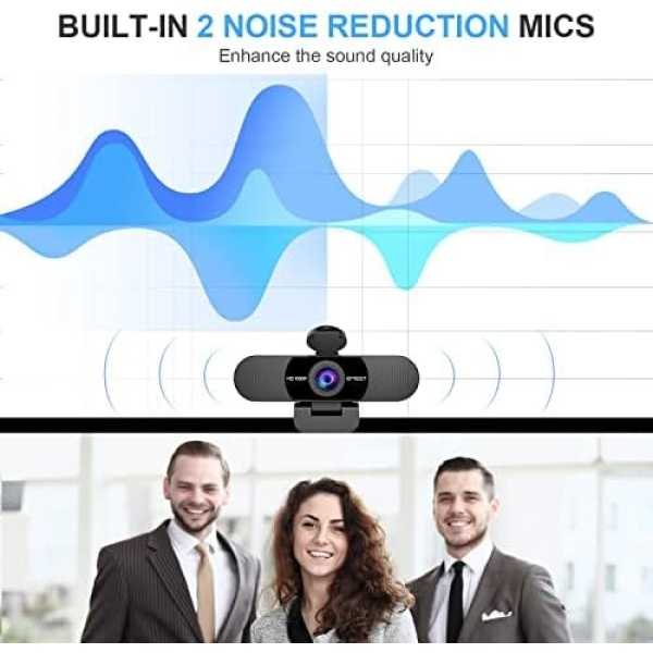 1080P Webcam with Microphone, C960 Web Camera, 2 Mics Streaming Webcam - Image 3