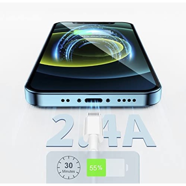 iPhone Charger Cord Lightning Cable [MFi Certified] 6ft/6ft/10ft 3 Pack Apple - Image 4