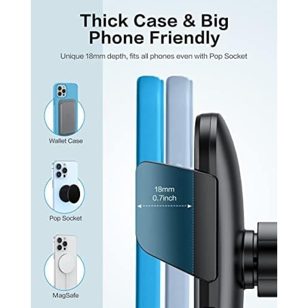 OMOTON Car Phone Holder Mount for Car Air Vent [Metal Clip], Cell Phone Holder - Image 8