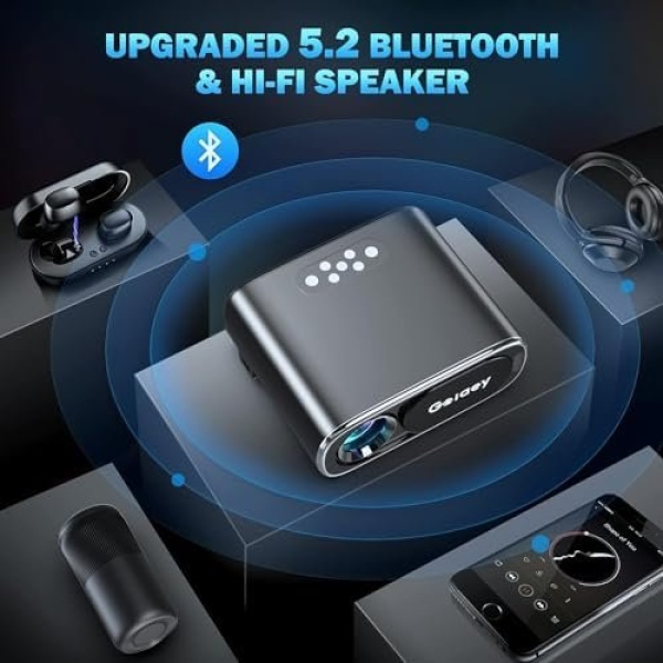 Projector with WiFi-6 and Bluetooth 5.2, 680 ANSI Portable Outdoor - Image 6