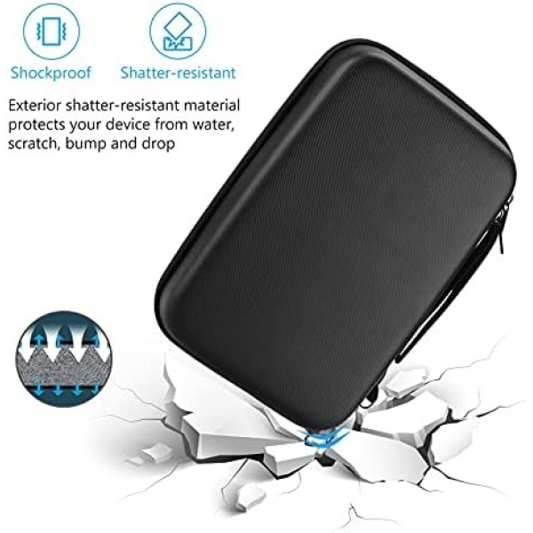 ProCase Hard Travel Electronic Organizer Case for MacBook Power Adapter Chargers - Image 6