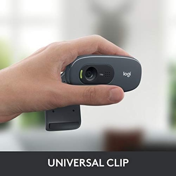 Logitech C270 HD Webcam, 720p, Widescreen HD Video Calling,Light Correction - Image 5