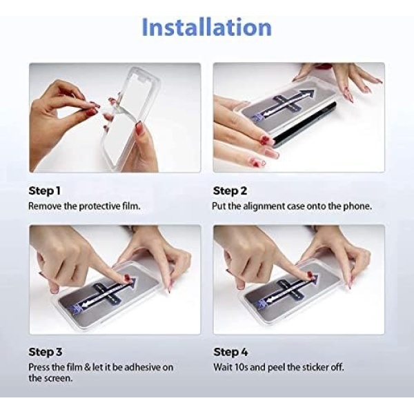 LK 3 Pack iPhone 13 Screen Protector with 3 Pack Camera Lens Protector - Image 7