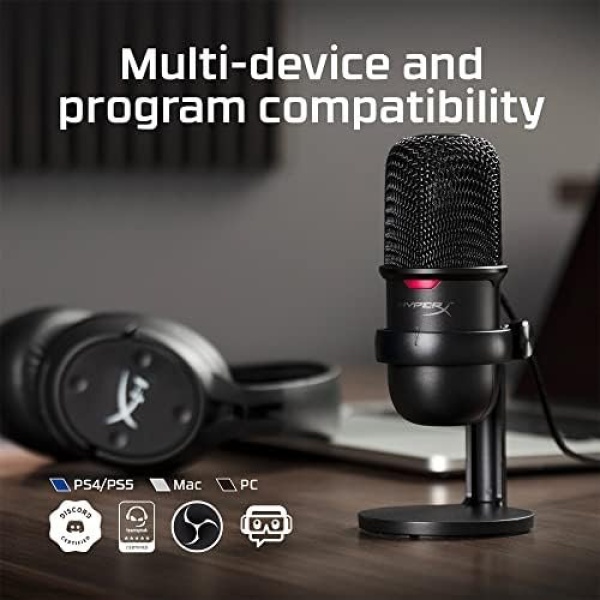 HyperX SoloCast – USB Condenser Gaming Microphone, for PC, PS4, PS5 and Mac - Image 6
