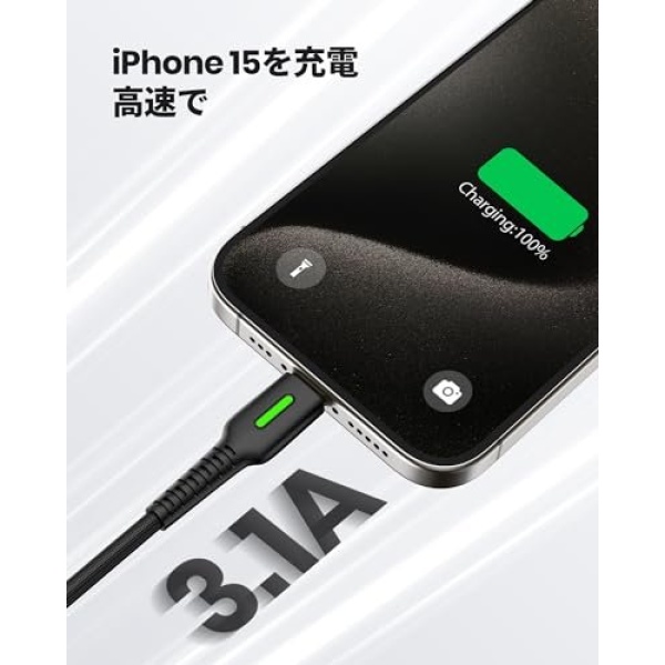 INIU USB C Cable, 3.1A QC 3.0 Type C Charger Fast Charging Cable - Image 2