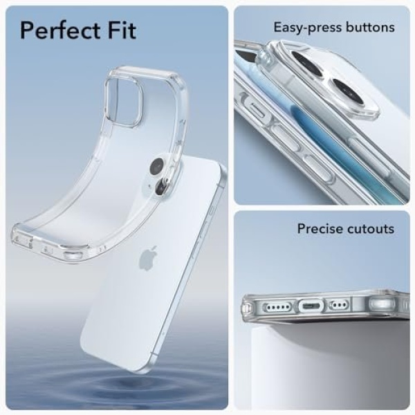 ESR Clear Case for iPhone 15 Case, Shockproof Thin Cover, Yellowing-Resistant - Image 6