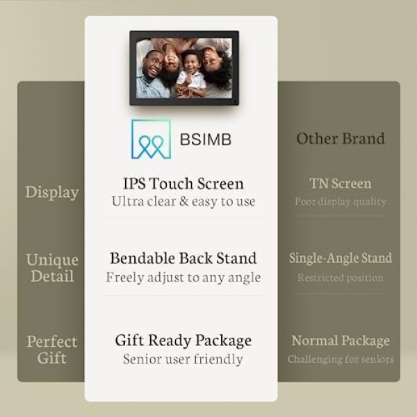 BSIMB 32GB 10.1 Inch WiFi Digital Photo Frame, Smart Digital Picture Frame - Image 7