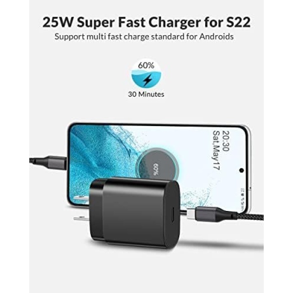 25W USB C Charger for iPhone 15/15 Pro Max, 2 Pack Super Fast Charger Block Type - Image 2