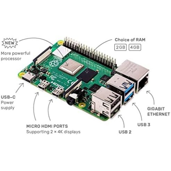 Raspberry Pi 4 Computer Model B 8GB Single Board Computer Suitable for Building - Image 2
