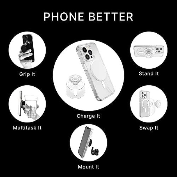 PopSockets Phone Grip Compatible with MagSafe®, Phone Holder, Wireless Charging - Image 4
