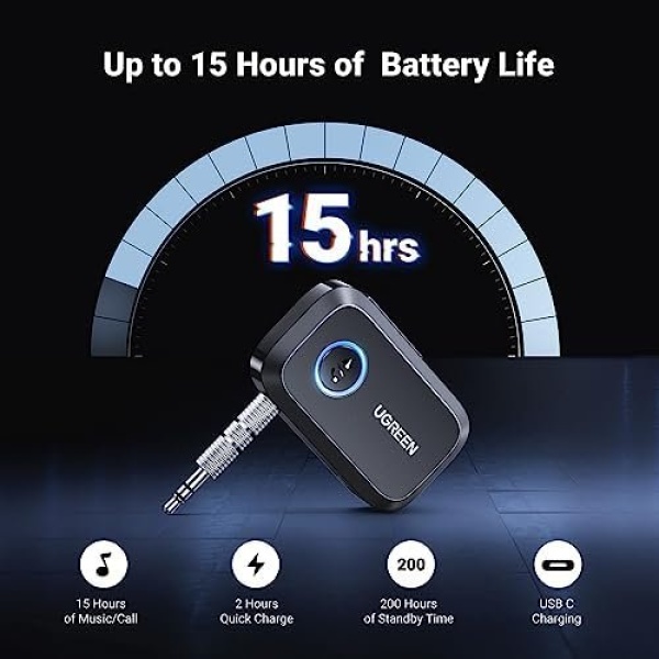 UGREEN 5.3 Aux Bluetooth Adapter for Car, [Greater Connection] 3.5mm - Image 6