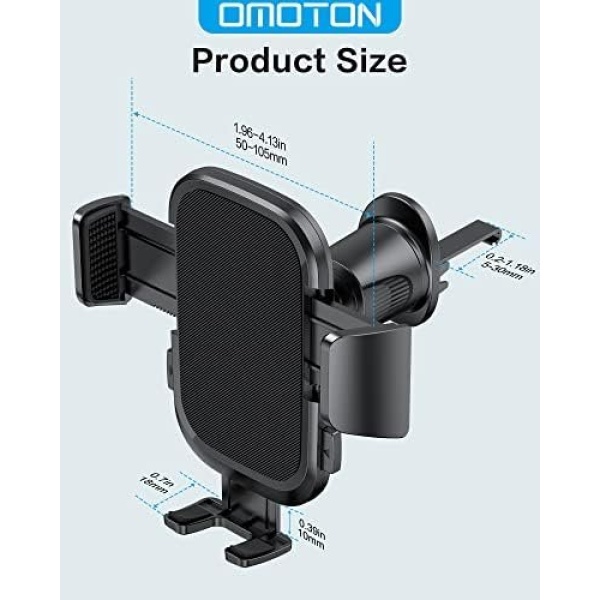 OMOTON Car Phone Holder Mount for Car Air Vent [Metal Clip], Cell Phone Holder - Image 7
