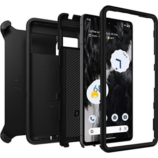 OtterBox Google Pixel 7 Defender Series Case - BLACK, Rugged & Durable - Image 2