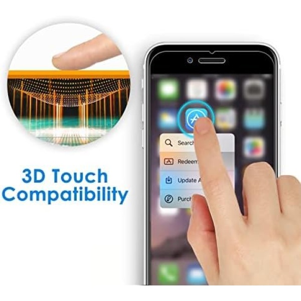 JETech 3-Pack Screen Protector for iPhone SE 3/2 (2022/2020 Edition), iPhone 8 - Image 5