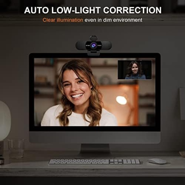 1080P Webcam with Microphone, C960 Web Camera, 2 Mics Streaming Webcam - Image 4