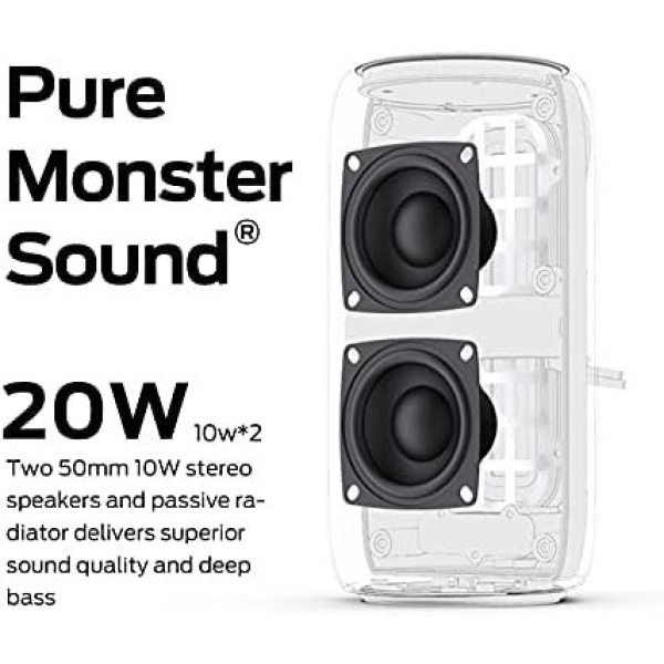 Monster S310 Bluetooth Speaker, Portable Bluetooth Speakers. 20W True Wireless - Image 2