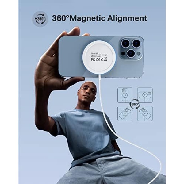 Magnetic Wireless Charger Fast Apple Mag-Safe Charger for iPhone 15 Pro Max/15 - Image 4