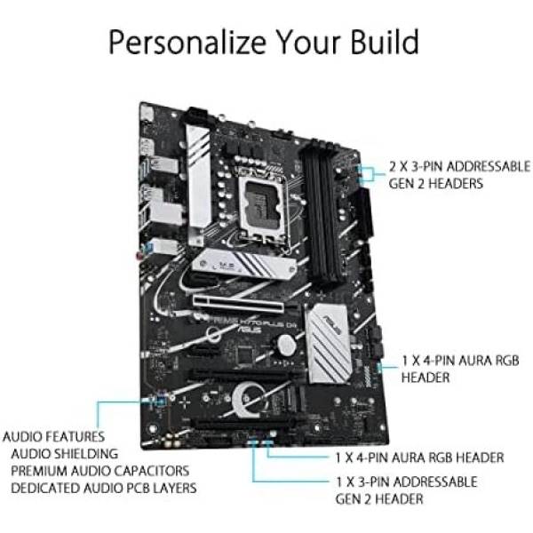 ASUS Prime H770-PLUS D4 Intel® H770(13th and 12th Gen) LGA 1700 ATX Motherboard - Image 5