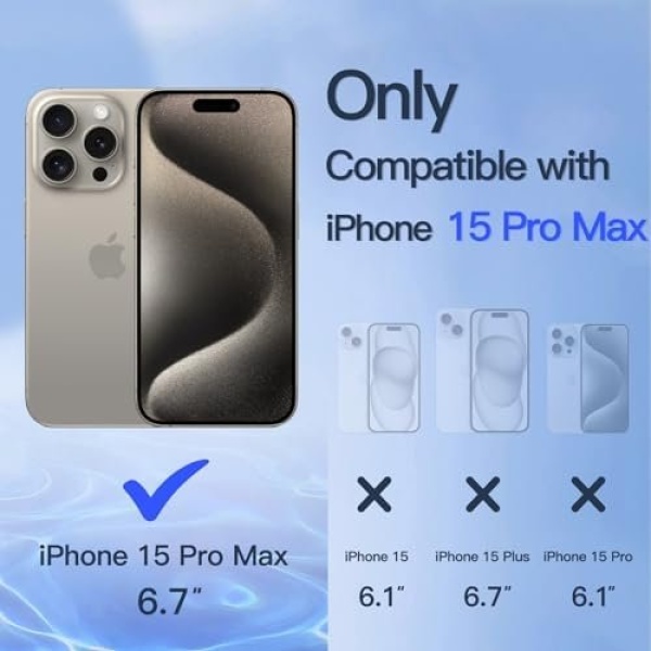JETech Privacy Screen Protector for iPhone 15 Pro Max 6.7-Inch with Camera Lens - Image 3