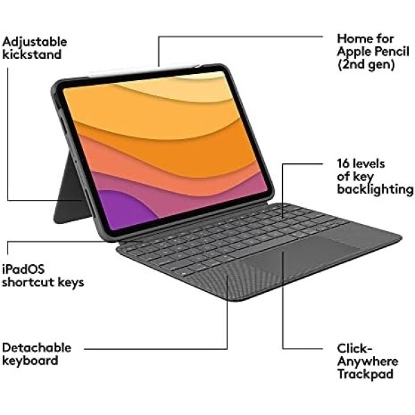 Logitech Combo Touch iPad Air (4th, 5th gen - 2020, 2022) Keyboard Case - Image 8