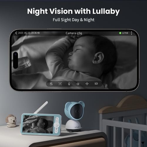 ieGeek 5'' Baby Monitor WiFi with Camera and Audio- 1080P Video Baby Monitor - Image 5