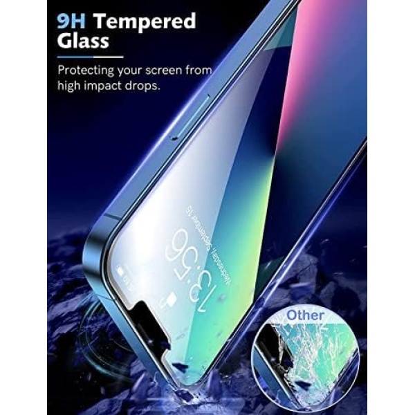 LK 3 Pack iPhone 13 Screen Protector with 3 Pack Camera Lens Protector - Image 4