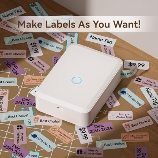 NIIMBOT D110 Label Maker Machine with Tape Portable Bluetooth Label Printer - Image 2