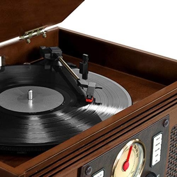Victrola 8-in-1 Bluetooth Record Player & Multimedia Center, Built-in Stereo - Image 3