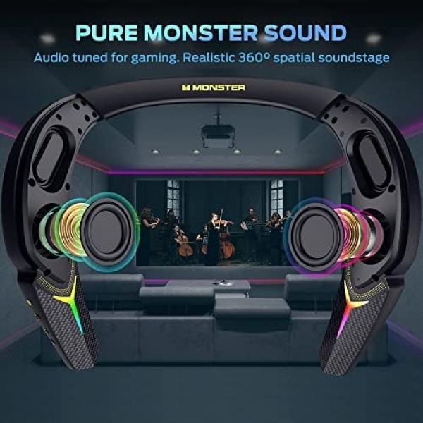 Monster Stinger Neck Speaker, Neckband Bluetooth Speaker with 10H Playtime, True - Image 2