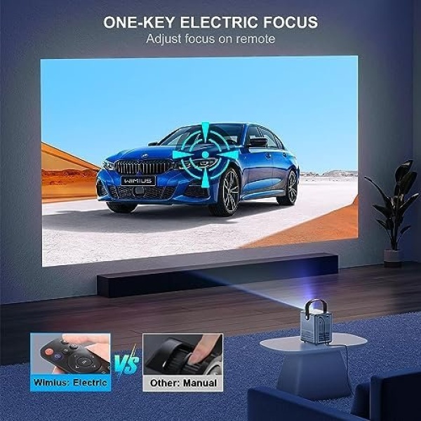 Mini Projector with 5G WiFi and Bluetooth, WiMiUS 1080P - Image 2
