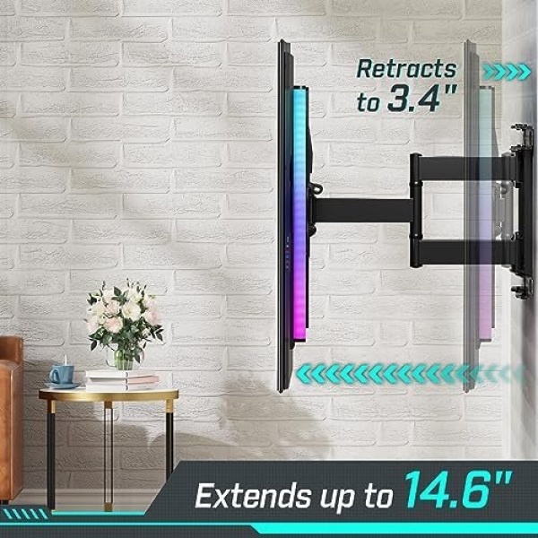 Greenstell TV Mount with LED Lights, TV Wall Mount for 47-84 Inch TVs, Full - Image 4