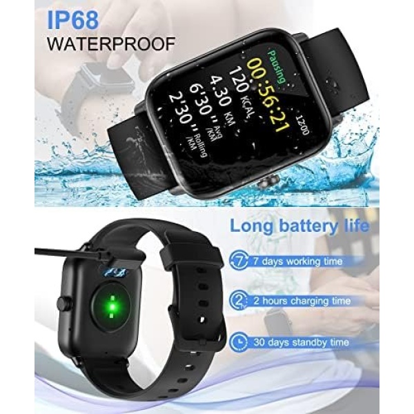 Smart Watch for Men Women with Bluetooth Call, Alexa Built-in1.8 DIY Dial - Image 7
