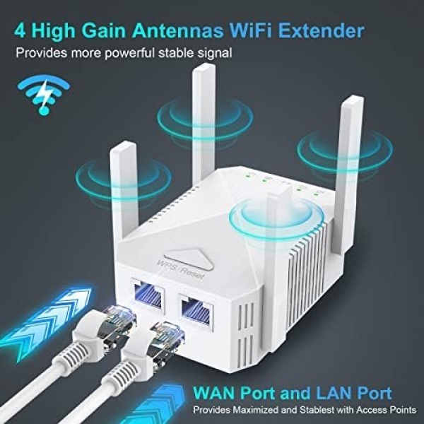 WiFi Extender, 2023 Fastest WiFi Booster 1200Mbps Dual Band (5GHz/2.4GHz) WiFi - Image 5