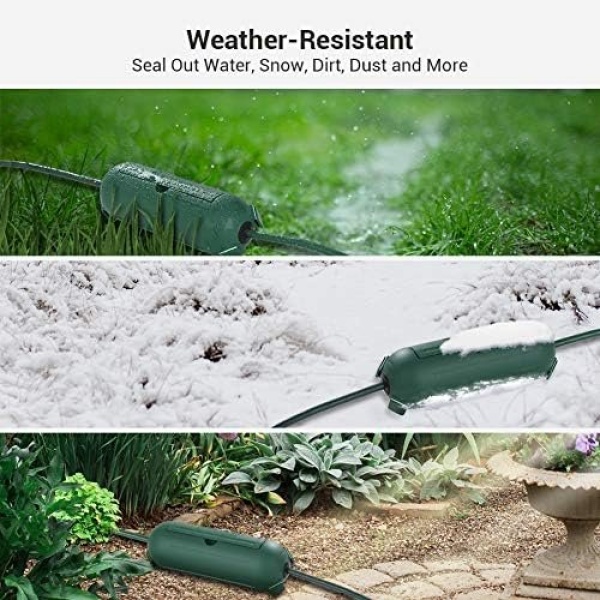 DEWENWILS [4 Pack] Outdoor Extension Cord Safety Cover, Weatherproof Electrical - Image 2