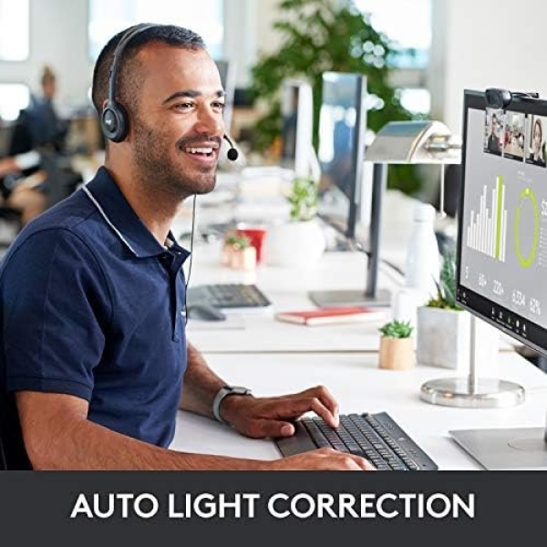 Logitech C270 HD Webcam, 720p, Widescreen HD Video Calling,Light Correction - Image 4