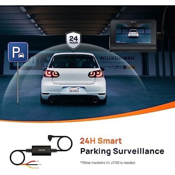 70mai True 4K Dash Cam A800S with Sony IMX415, Front and Rear, Built in GPS - Image 4