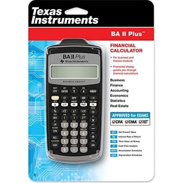 Texas Instruments BA II Plus Financial Calculator, Black Medium - Image 2