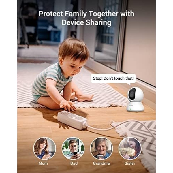 blurams Security Camera, 2K Indoor Camera 360° Pet Camera for Home Security - Image 4
