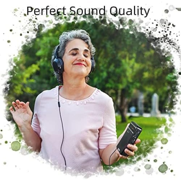 PRUNUS J-166 Portable Radio AM FM, Battery Operated with Tuning Light, Back - Image 2