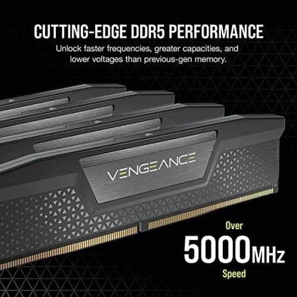 CORSAIR VENGEANCE DDR5 RAM 64GB (2x32GB) 5200MHz CL40 Intel XMP iCUE Compatible - Image 3
