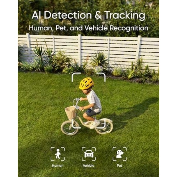 eufy Security Floodlight Camera E340 Wired, 360° Pan and Tilt, 24/7 Recording - Image 4